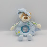 Doudou hochet ours bleu pommes GIPSY