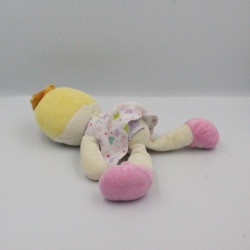 Doudou poupée princesse rose blanc étoiles CASINO