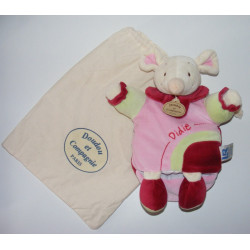 Doudou et compagnie marionnette Didie la souris rose vert