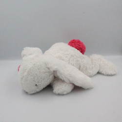 Doudou et compagnie lapin blanc rose tout doux Pompon Fraise 35 cm