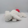 Doudou et compagnie lapin blanc rose tout doux Pompon Fraise 35 cm