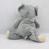 Peluche éléphant gris MAX ET SAX 38 cm