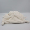 Doudou plat ours blanc bandanas beige NICOTOY