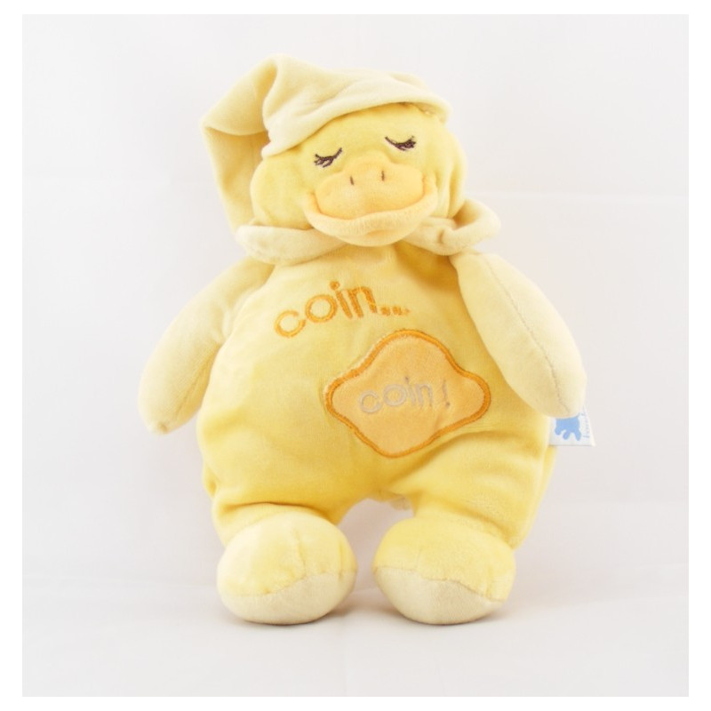 Doudou plat canard jaune Coin Coin EVEIL ET TENDRESSE 