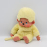 Ancienne Peluche Singe Kiki jaune le vrai