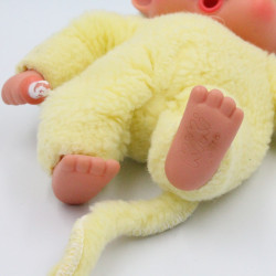 Ancienne Peluche Singe Kiki jaune le vrai