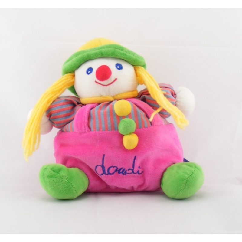 Doudou semi plat lapin rose DOUDI 