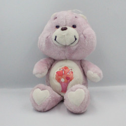 Ancienne Peluche Bisounours mauve Groscadeau Milkshake CARE BEARS 1985