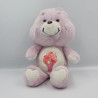 Ancienne Peluche Bisounours mauve Groscadeau Milkshake CARE BEARS 1985