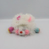 Mini Peluche Popples blanc rose année 1986