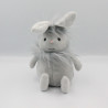 Doudou peluche lapin gris poils JELLYCAT