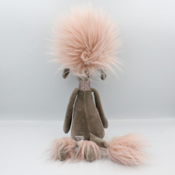 Doudou peluche chien caniche  marron rose Penelope JELLYCAT