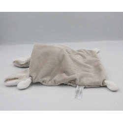 Doudou plat ours déguisé en lapin blanc gris marron SIMBA TOYS