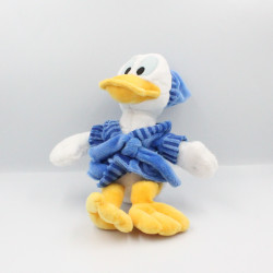 Doudou canard Donald en pyjama peignoir bleu Disney