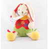 Doudou Lapin boule cubes vert jaune rouge NOUNOURS