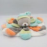 Doudou et compagnie plat ours bleu orange gris vert Collector pêche menthe