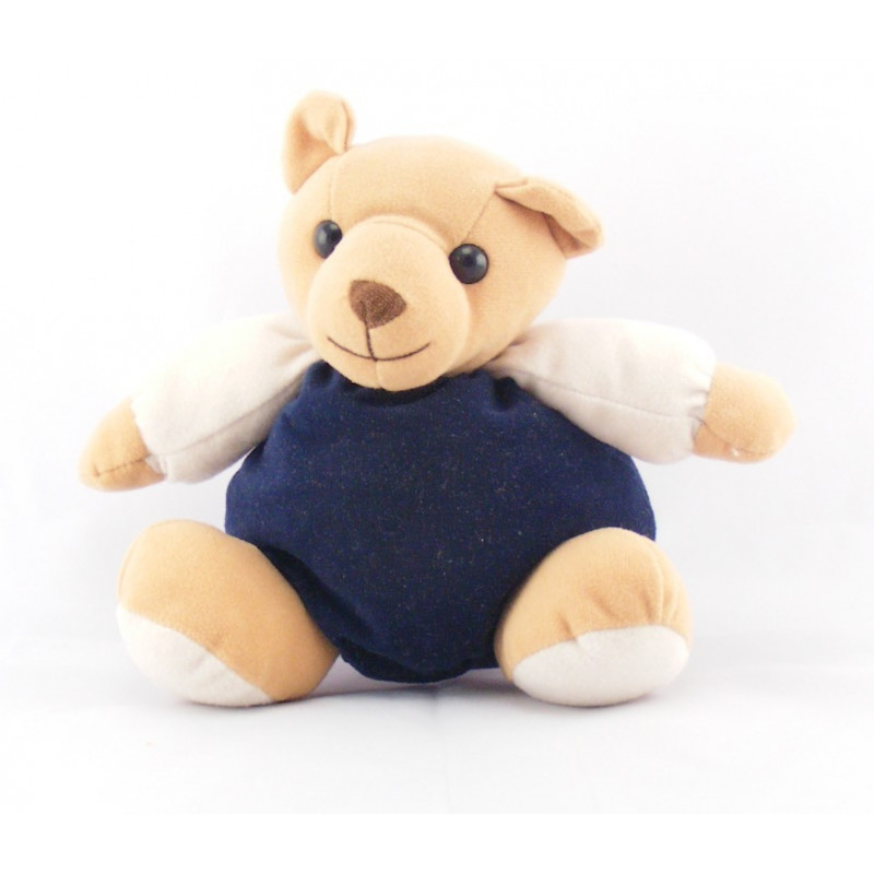 Doudou ours boule bleu marine AJENA