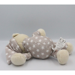 Doudou ours beige étoiles TOM & KIDDY TOMKIDS