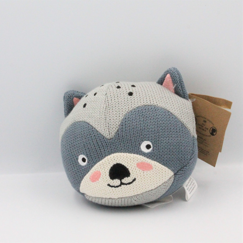 Doudou tête de chat raton SOSTRENE GRENES