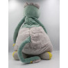 Doudou géant chat bleu vert gris les Pachats MOULIN ROTY 55 cm