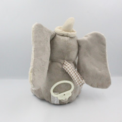 Doudou musical éléphant gris Dumbo noeud vichy NICOTOY