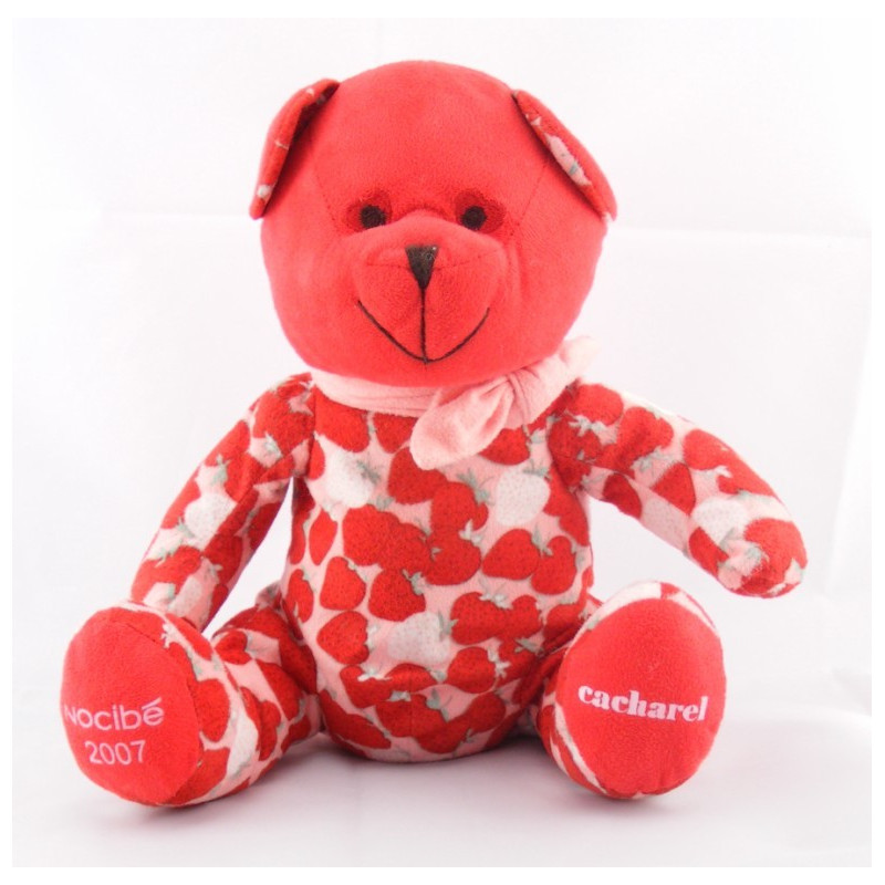 Doudou ours rouge fraises NOCIBE CACHAREL 2007