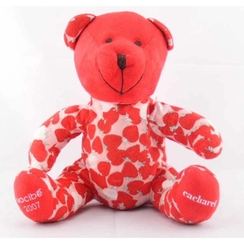 Doudou ours rouge fraises NOCIBE CACHAREL 2007