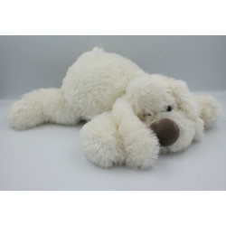 Doudou peluche chien blanc Cookie HISTOIRE D'OURS