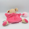 Doudou et compagnie marionnette chien blanc rose lovely fraise