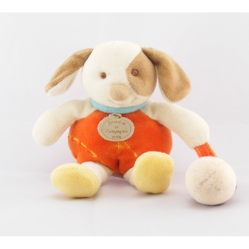 Doudou et compagnie plat Hugo chien rouge avec bébé 