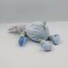 Doudou musical lapin bleu gris GIPSY