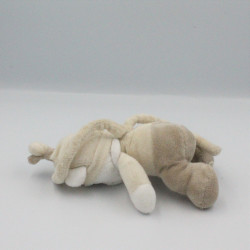 Doudou attache tétine ours marron beige NICOTOY