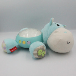 Doudou veilleuse hippo douce nuit Hippopotame bleu FISHER PRICE