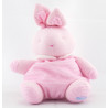 Doudou Lapin boule rayé rose KLORANE