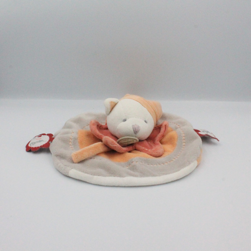 Doudou et compagnie plat rond chat orange gris anniversaire J'aime mon papa