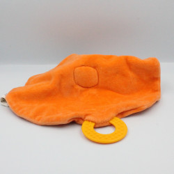 Doudou plat poule orange rouge jaune NATURE ET DECOUVERTE