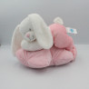 Doudou musical lapin rose blanc pois étoile coussin TEX BABY