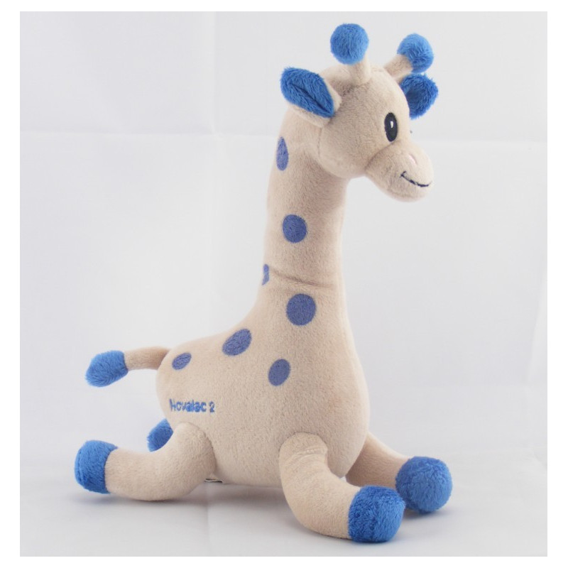 Doudou  girafe bleu beige NOVALAC 2 