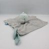 Doudou plat oiseau canard gris bleu vert NATTOU