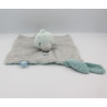 Doudou plat oiseau canard gris bleu vert NATTOU