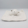 Doudou plat mouton agneau blanc ronds gris OBAIBI