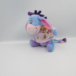 Doudou Bourriquet bleu mauve abeille écharpe multicolore DISNEY BABY
