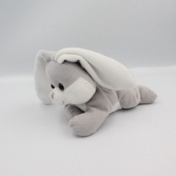 Doudou lapin gris blanc...