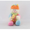 Doudou semi plat Clown multicolore couronne JOLLYBABY