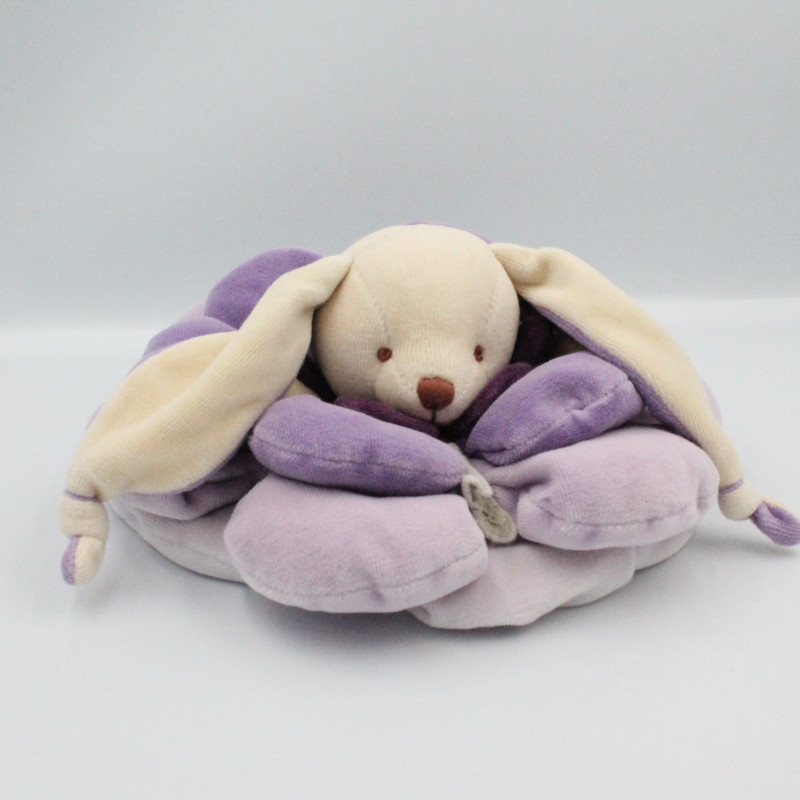 Doudou et compagnie lapin Bonnie pétale mauve violet carambole