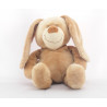 Doudou lapin beige écru avec écharpe NICOTOY