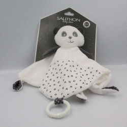 Doudou plat panda noir blanc SAUTHON