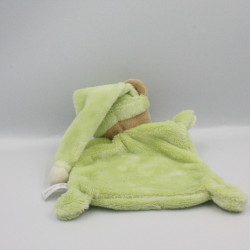 Doudou plat ours vert étoile lune NICOTOY