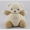 Doudou ours beige blanc imprimé ourson coeur TARTINE ET CHOCOLAT