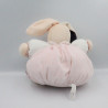 Doudou patapouf lapin rose violet coeur Je t'aime KALOO